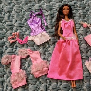 Barbie Lot - Pink and Purple Dresses
